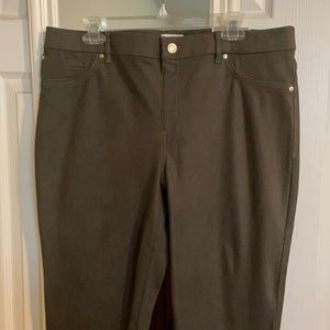 Olive green sueded jeggings